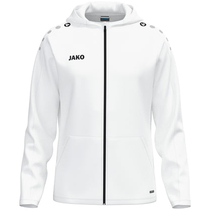 JAKO Kapuzenjacke One – Weiß (vorne)