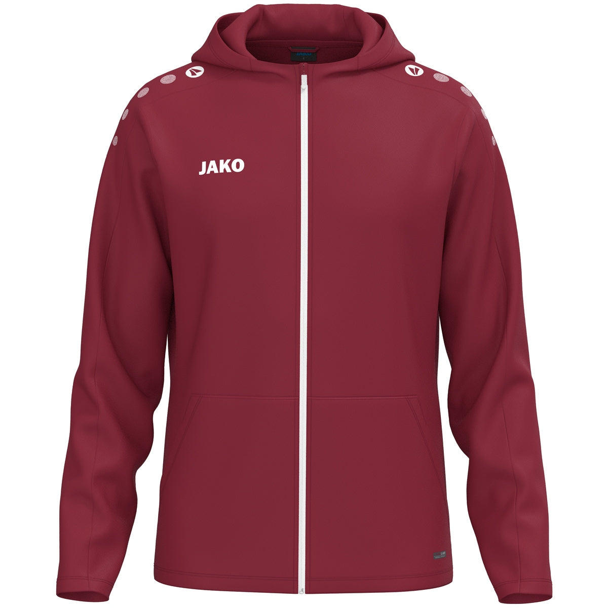 JAKO Kapuzenjacke One – Rot (155) (vorne)