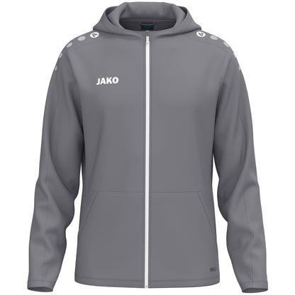 JAKO Kapuzenjacke One – Grau (vorne)