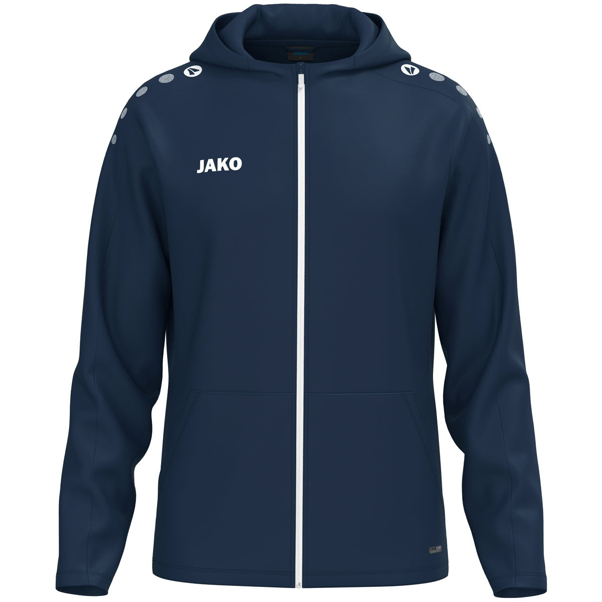 JAKO Kapuzenjacke One – Blau (900) (vorne)