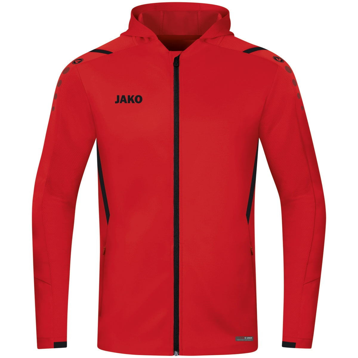 JAKO Kapuzenjacke Challenge – Rot (101) (vorne)