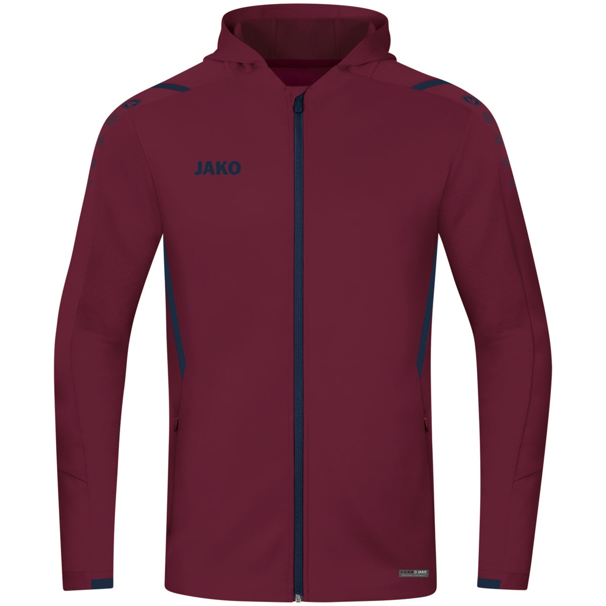 JAKO Kapuzenjacke Challenge – Rot (132) (vorne)