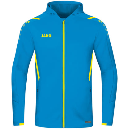 JAKO Kapuzenjacke Challenge – Blau (443) (vorne)