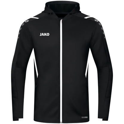 JAKO Kapuzenjacke Challenge – Schwarz (802) (vorne)