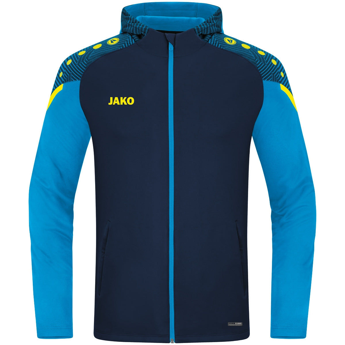 JAKO Kapuzenjacke Performance – Blau (908) (vorne)
