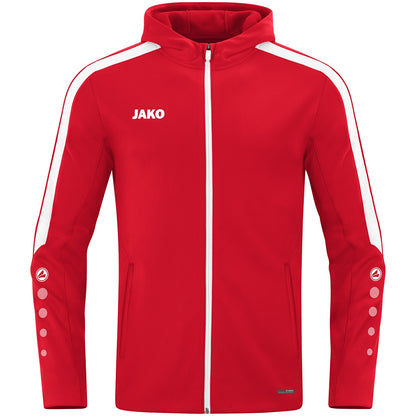 JAKO Kapuzenjacke Power – Rot (vorne)