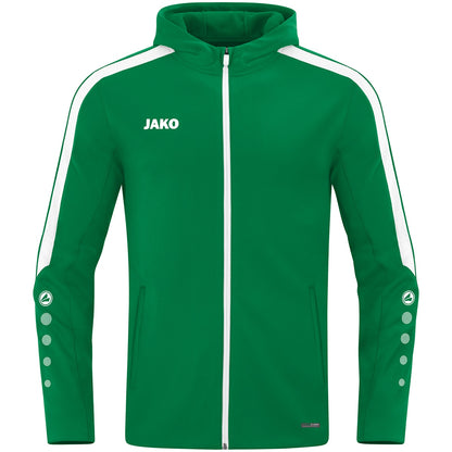 JAKO Kapuzenjacke Power – Grün (vorne)