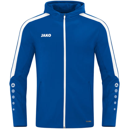 JAKO Kapuzenjacke Power – Blau (400) (vorne)