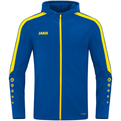 JAKO Kapuzenjacke Power – Blau (404) (vorne)