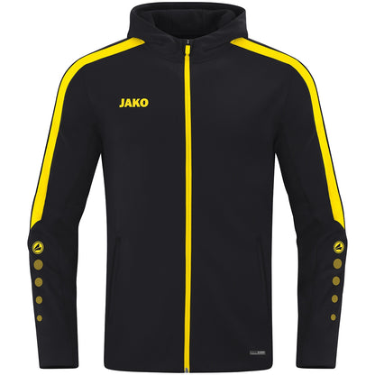 JAKO Kapuzenjacke Power – Schwarz (803) (vorne)