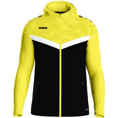 JAKO Kapuzenjacke Iconic – Schwarz (808) (vorne)
