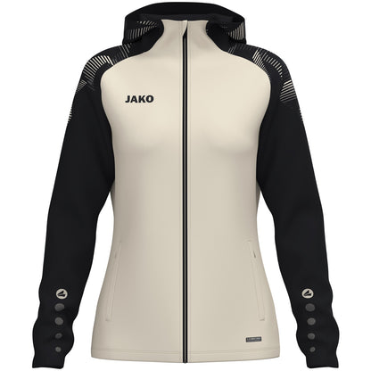 JAKO Kapuzenjacke Sonic Damen – Weiß (035) (vorne)
