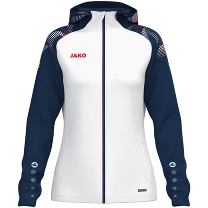 JAKO Kapuzenjacke Sonic Damen – Weiß (039) (vorne)