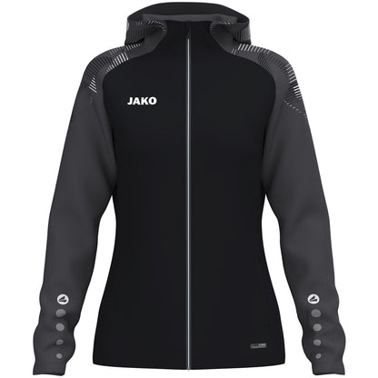 JAKO Kapuzenjacke Sonic Damen – Schwarz (801) (vorne)