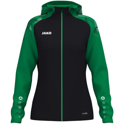 JAKO Kapuzenjacke Sonic Damen – Schwarz (827) (vorne)