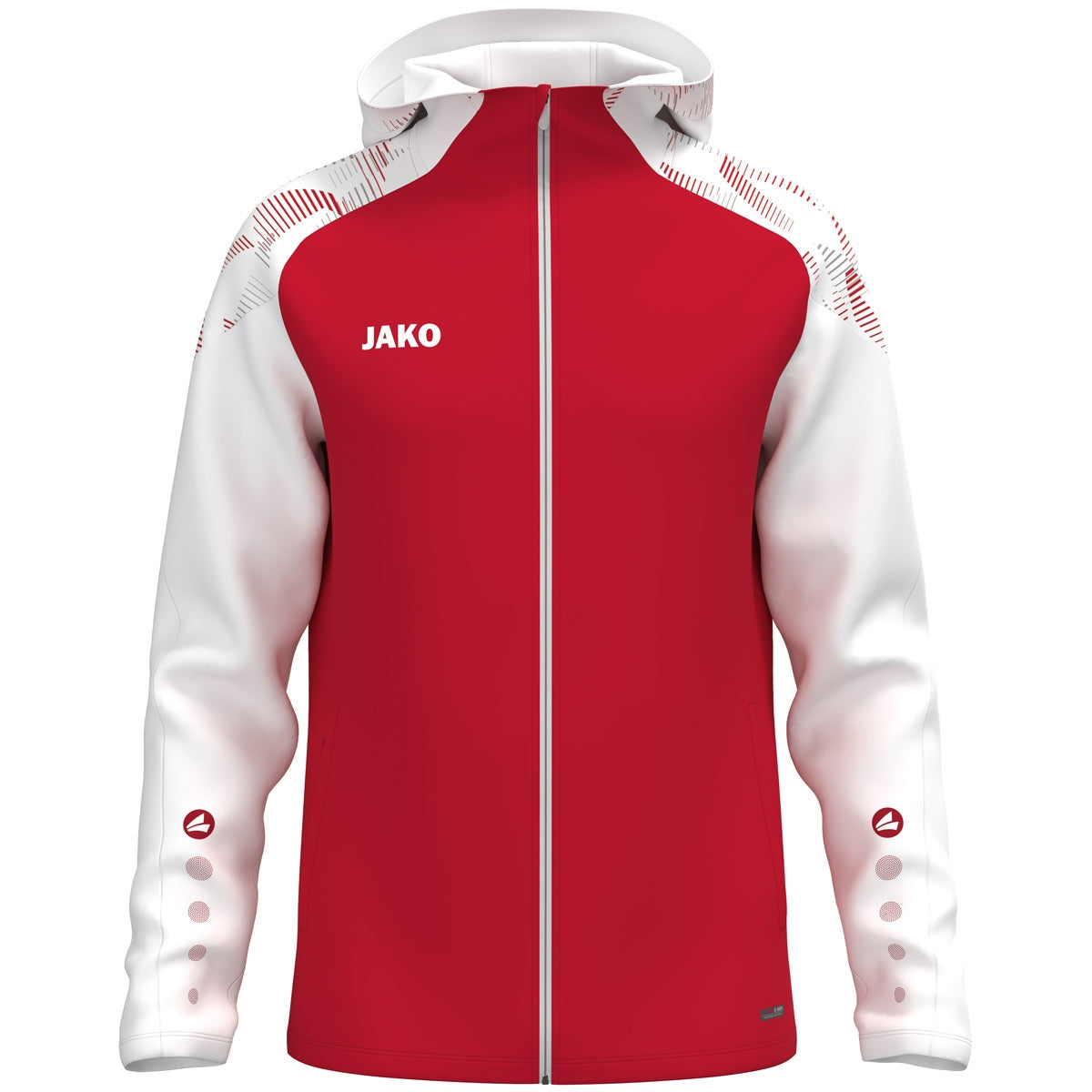 JAKO Kapuzenjacke Sonic – Rot (vorne)