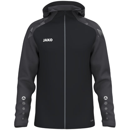 JAKO Kapuzenjacke Sonic – Schwarz (801) (vorne)