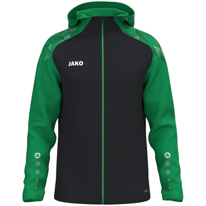 JAKO Kapuzenjacke Sonic – Schwarz (827) (vorne)