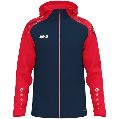 JAKO Kapuzenjacke Sonic – Blau (909) (vorne)