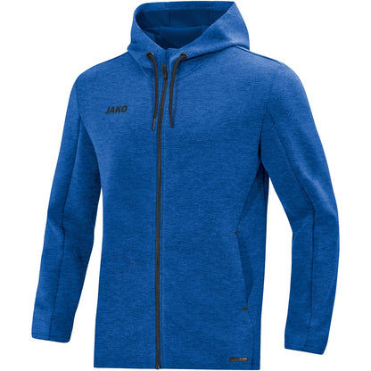 JAKO Kapuzenjacke Premium Basics – Blau (04) (vorne)
