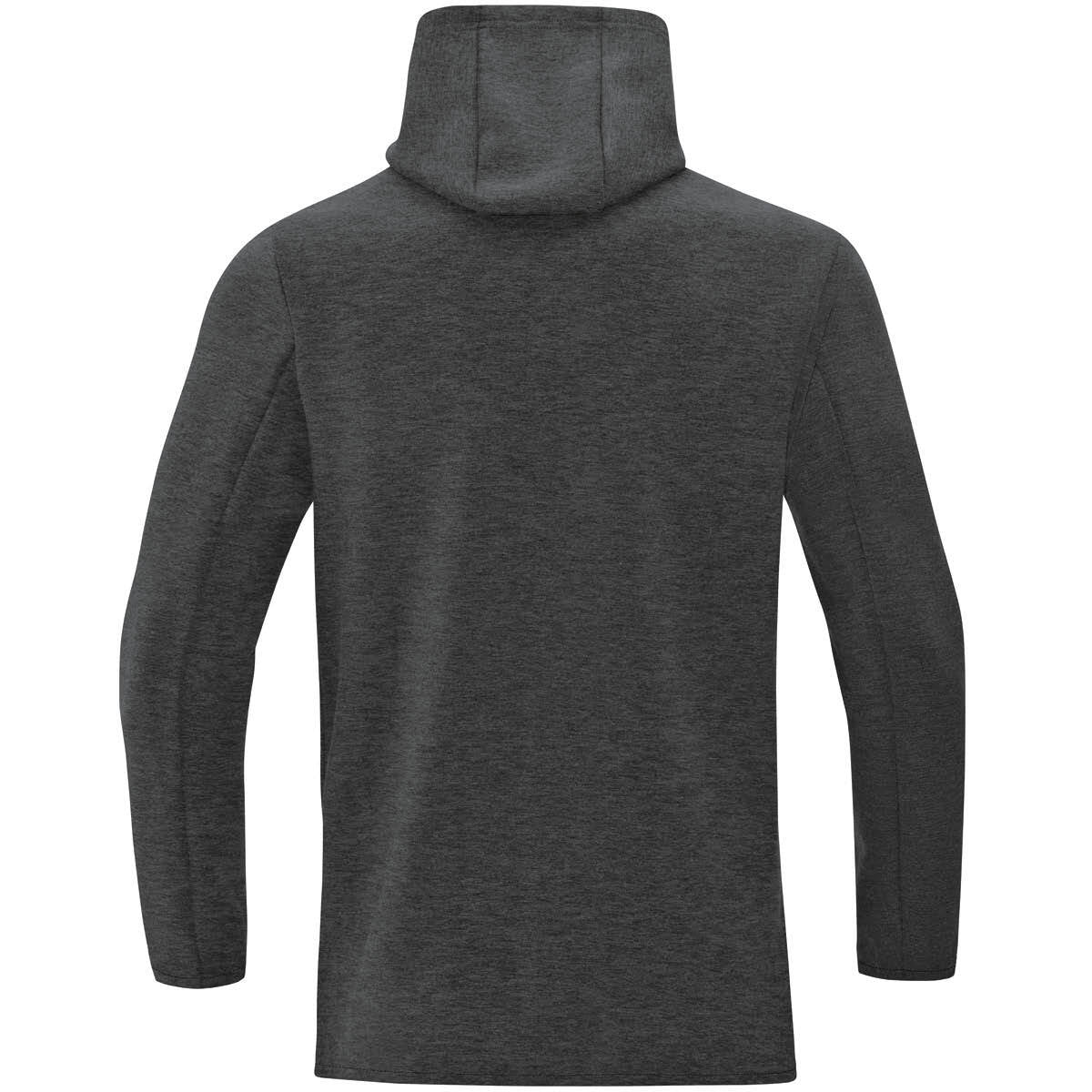 JAKO Kapuzenjacke Premium Basics – Grau (21) (hinten)