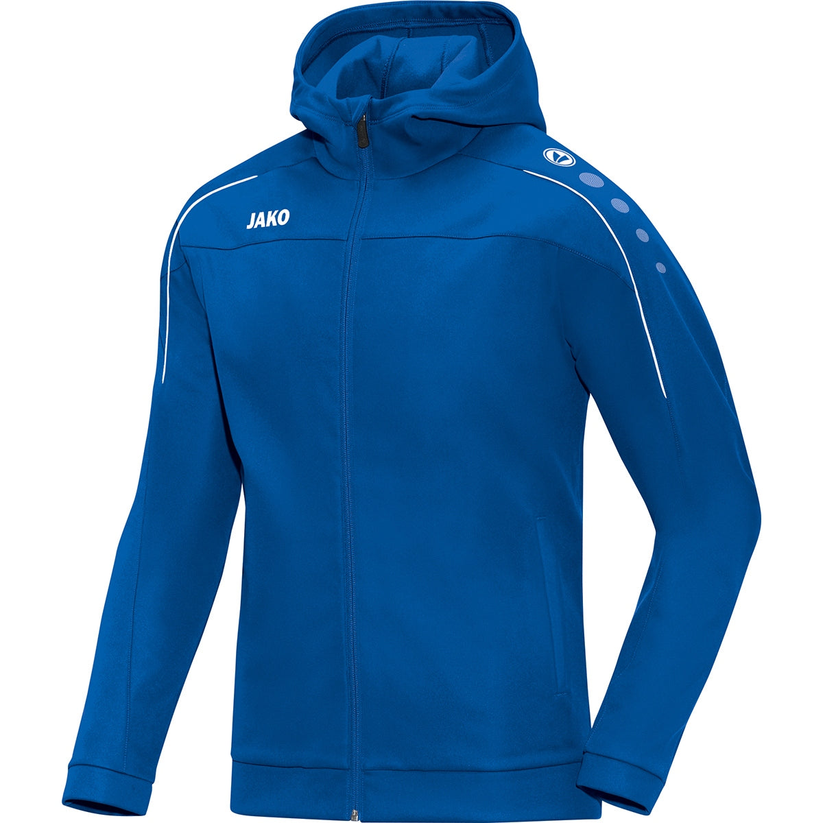 JAKO Kapuzenjacke Classico – Blau (04) (vorne)