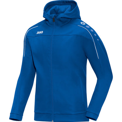 JAKO Kapuzenjacke Classico – Blau (04) (vorne)