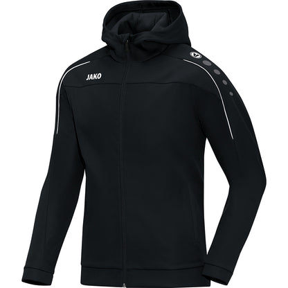 JAKO Kapuzenjacke Classico – Schwarz (vorne)