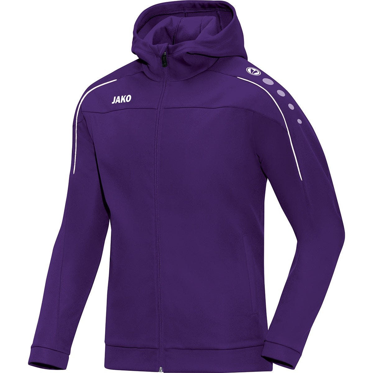 JAKO Kapuzenjacke Classico – Lila (vorne)