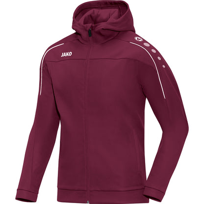 JAKO Kapuzenjacke Classico – Rot (14) (vorne)