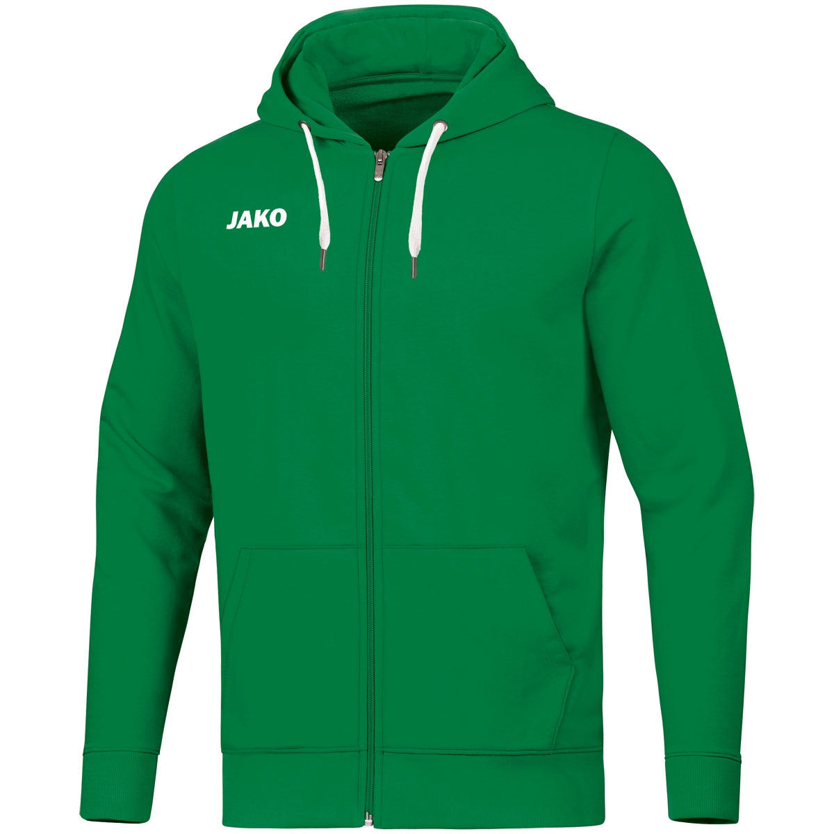 JAKO Kapuzenjacke Base – Grün (vorne)