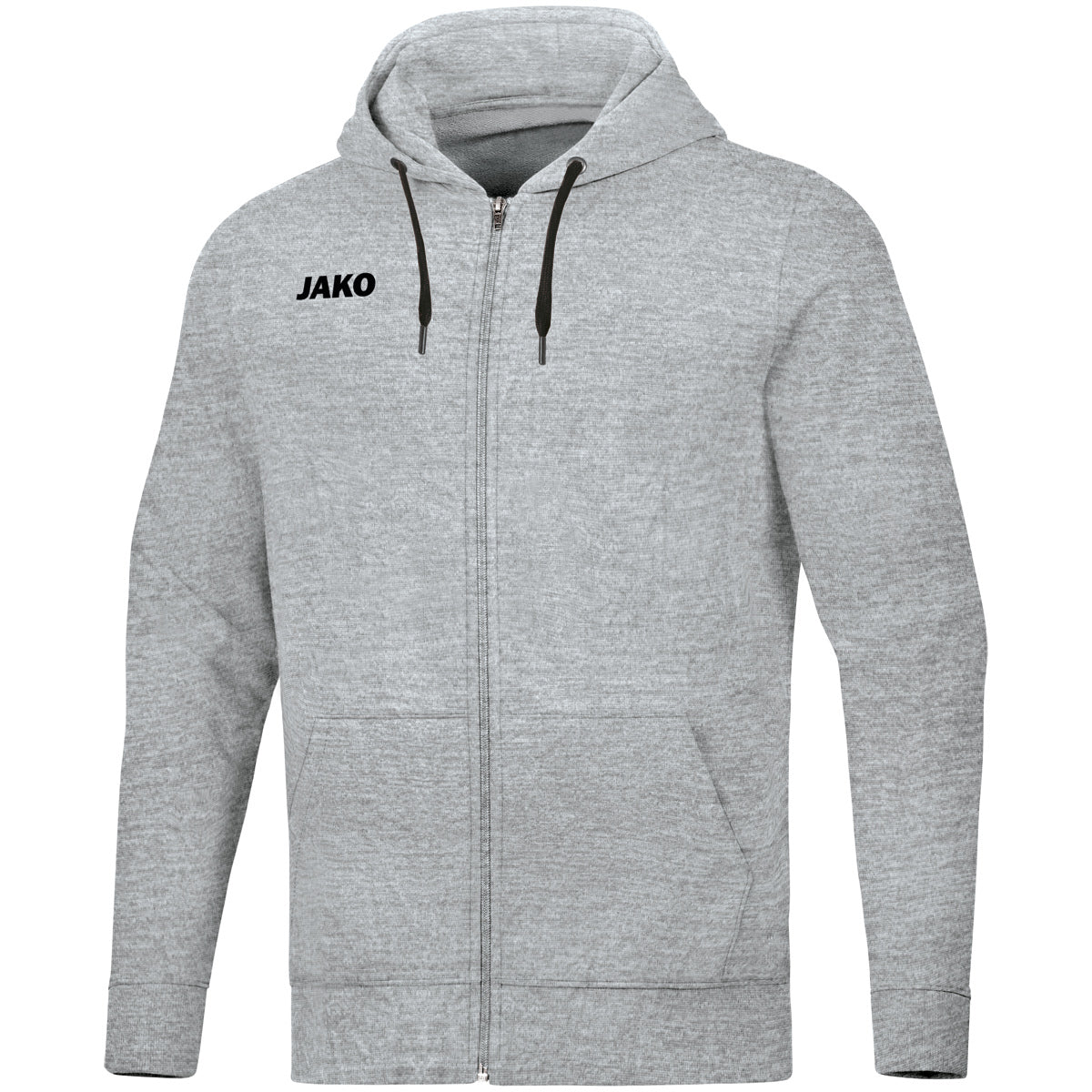 JAKO Kapuzenjacke Base – Grau (41) (vorne)