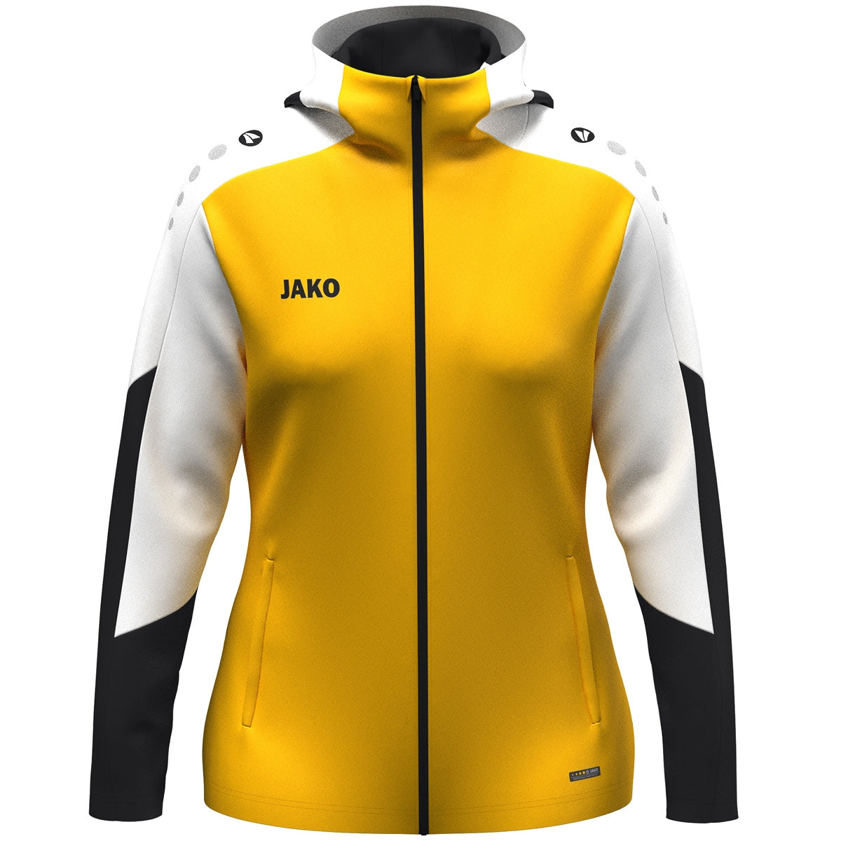 JAKO Kapuzenjacke Dynamic Damen – Gelb (vorne)