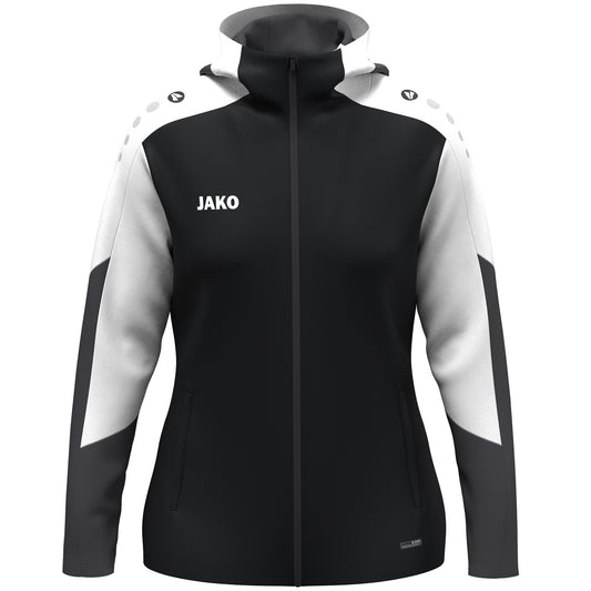 JAKO Kapuzenjacke Dynamic Damen – Schwarz (vorne)