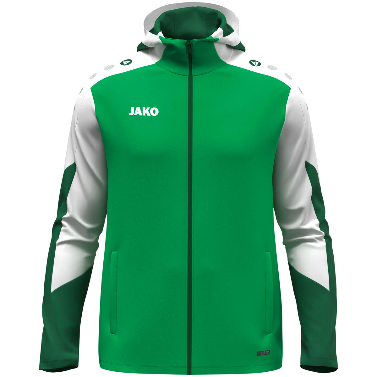 JAKO Kapuzenjacke Dynamic – Grün (vorne)