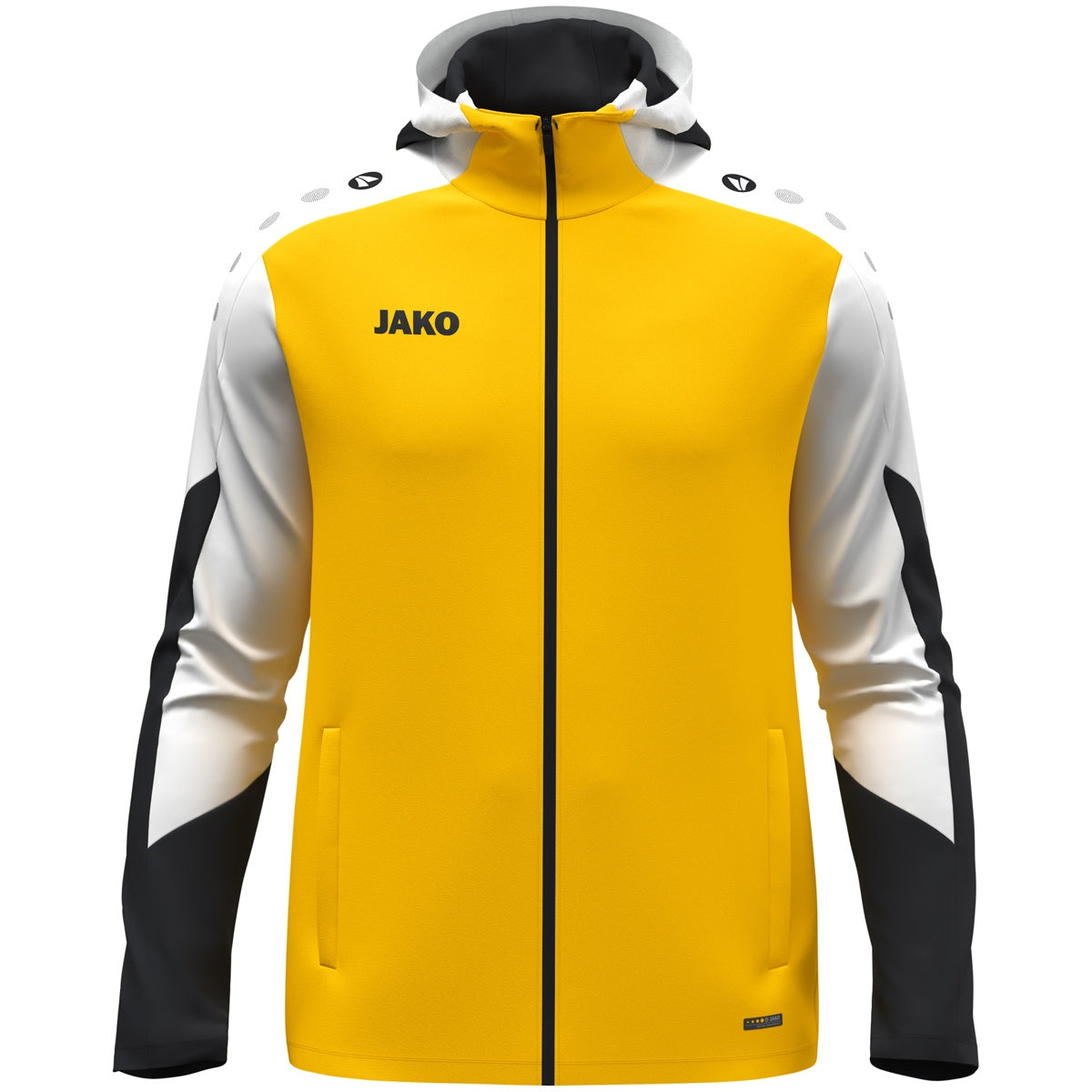 JAKO Kapuzenjacke Dynamic – Gelb (vorne)