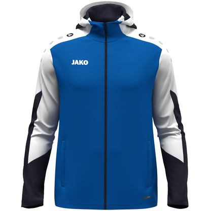 JAKO Kapuzenjacke Dynamic – Blau (405) (vorne)