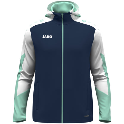 JAKO Kapuzenjacke Dynamic – Blau (915) (vorne)