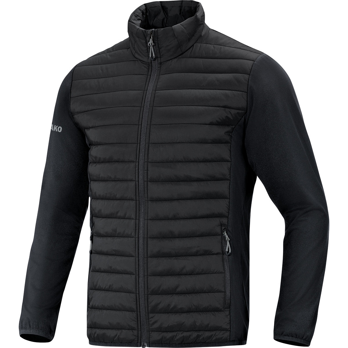 JAKO Hybridjacke Premium – Schwarz (vorne)