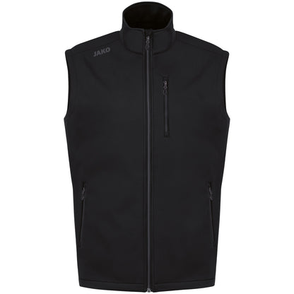 JAKO Softshellweste Premium – Schwarz (vorne)