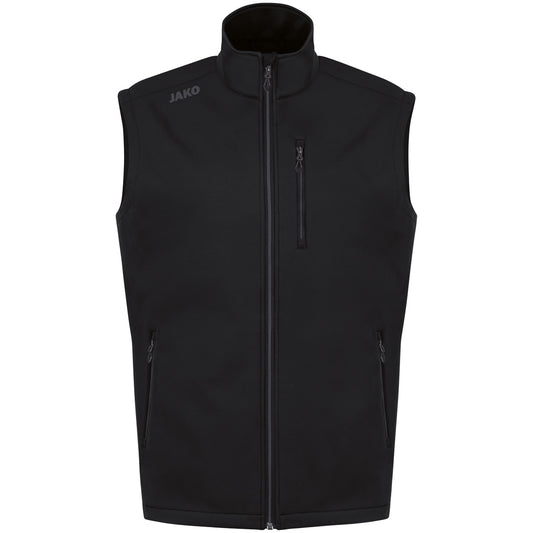 JAKO Softshellweste Premium – Schwarz (vorne)