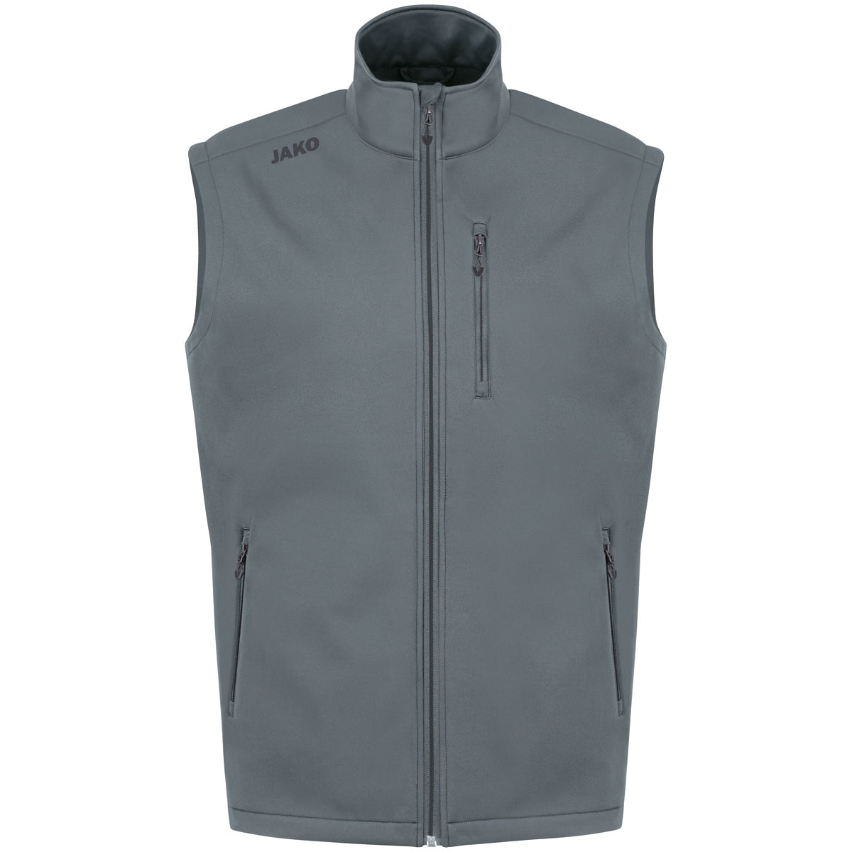 JAKO Softshellweste Premium – Grau (vorne)