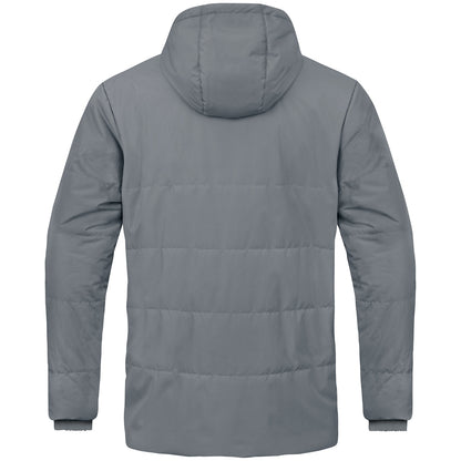 JAKO Coachjacke One mit Kapuze – Grau (hinten)