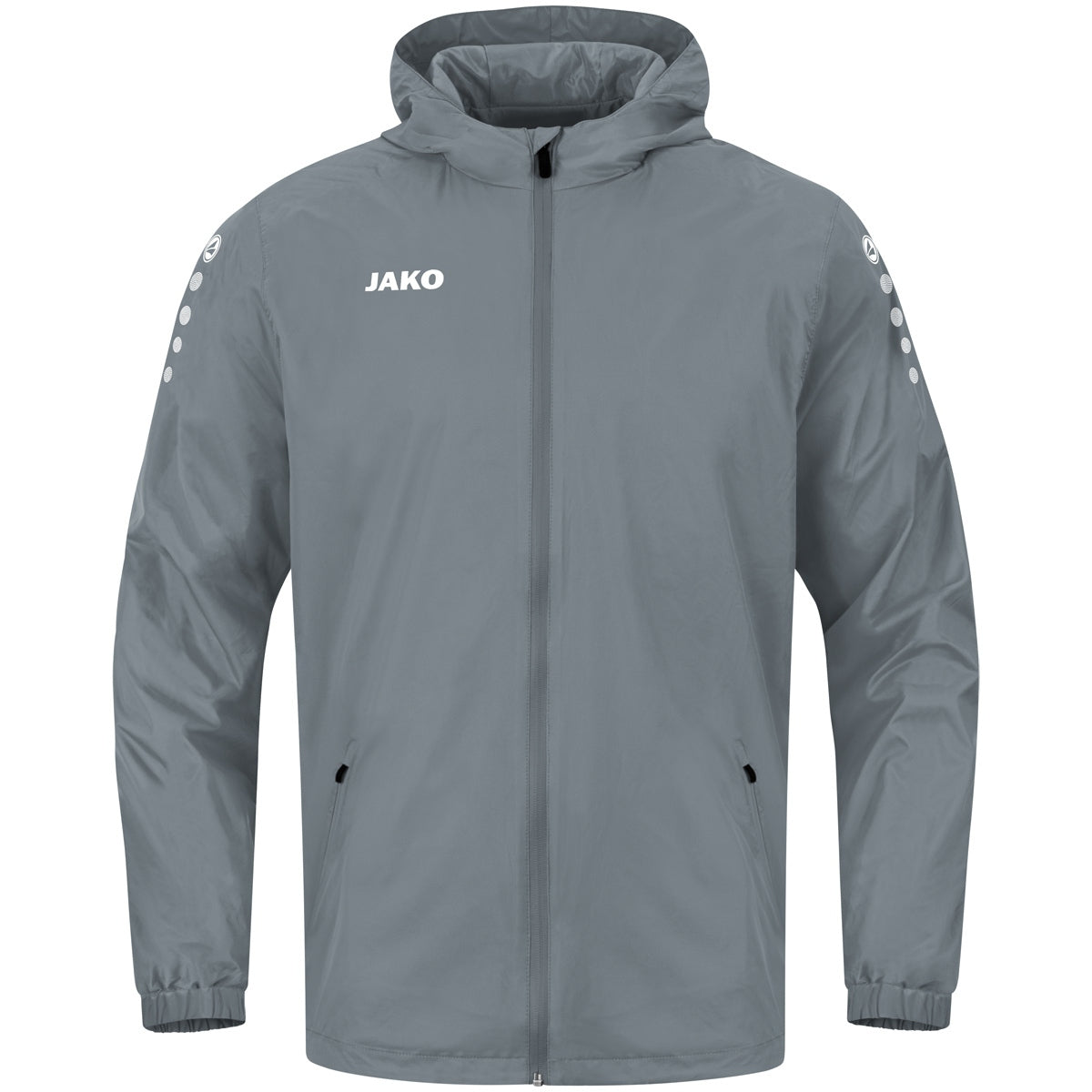 JAKO Allwetterjacke Team 2.0 – Grau (vorne)