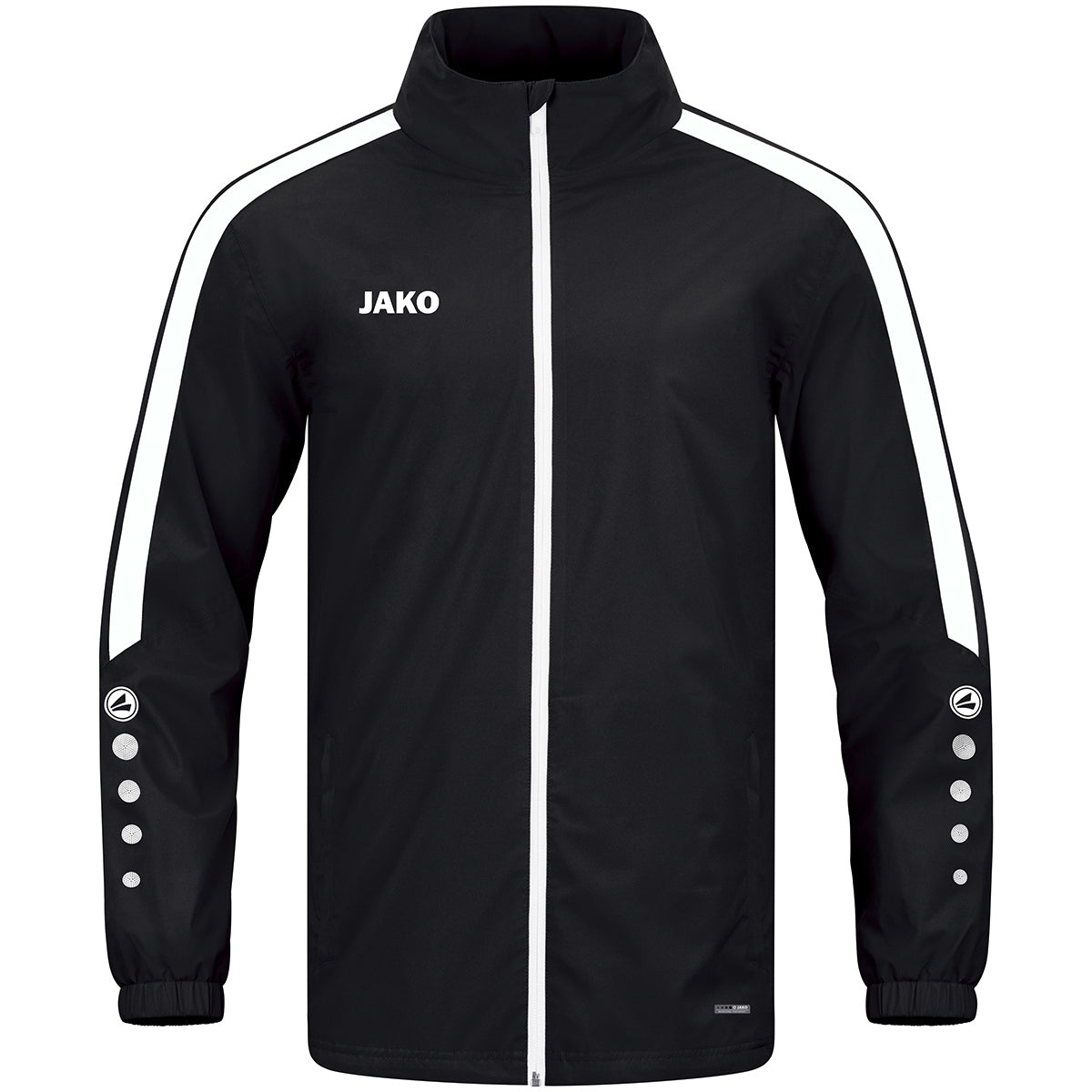 JAKO Allwetterjacke Power – Schwarz (vorne)