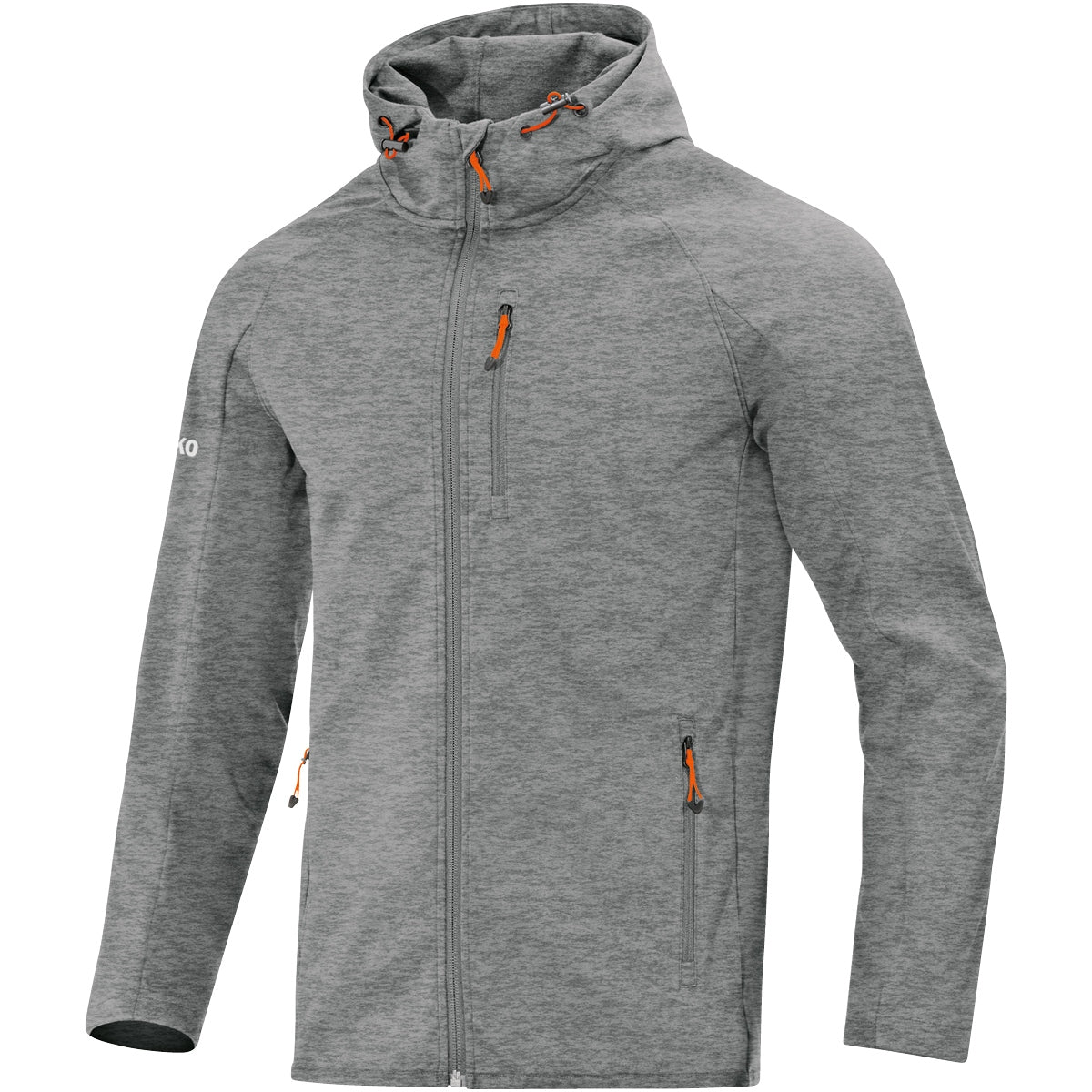 JAKO Softshelljacke Light – Grau (vorne)