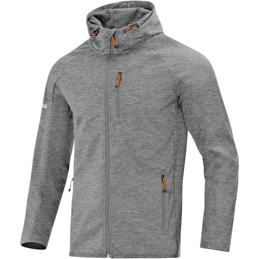 JAKO Softshelljacke Light – Grau (vorne)