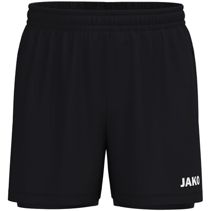 JAKO 2-in-1 Short One – Schwarz (vorne)