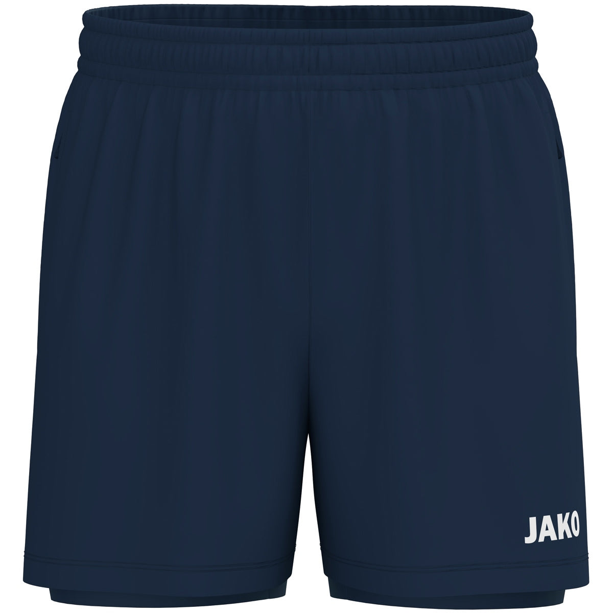 JAKO 2-in-1 Short One – Blau (vorne)