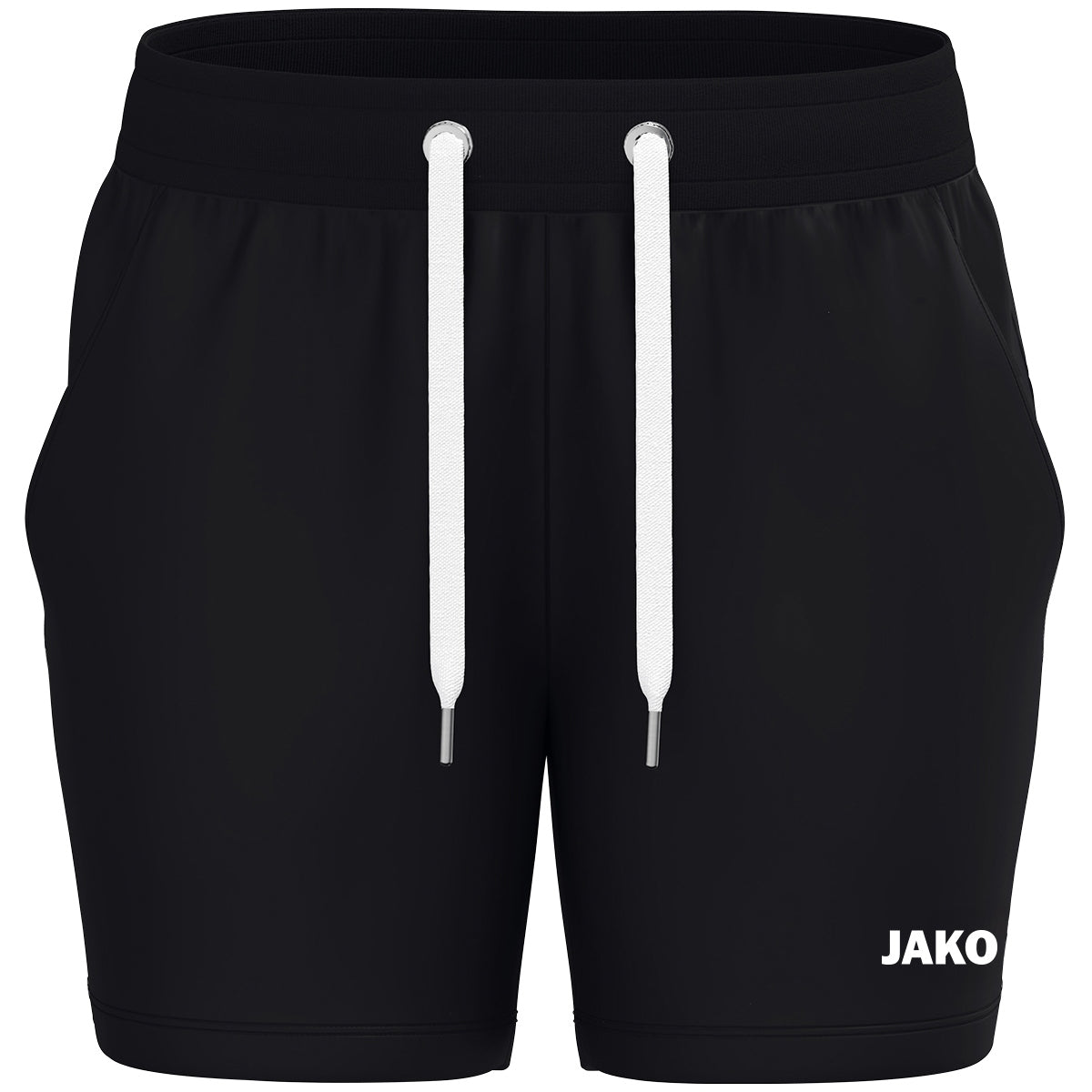 JAKO Joggingshort One Cotton Damen – Schwarz (vorne)